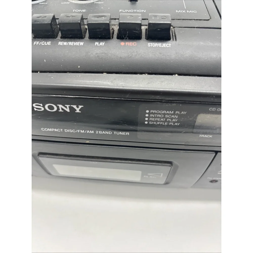 Sony CFD-50 Vintage CD Player  AM/FM Radio Tested. Tape Needs Repair
